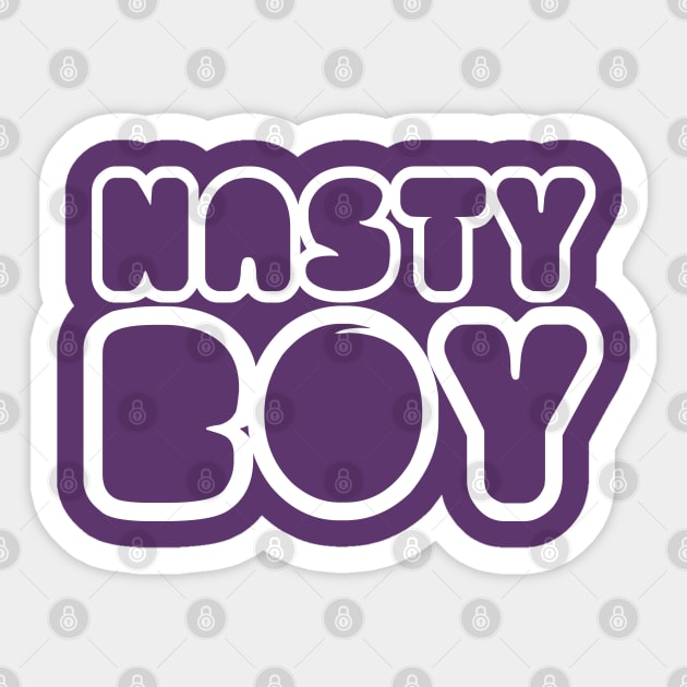 Nasty Boy / typography design Sticker by DankFutura